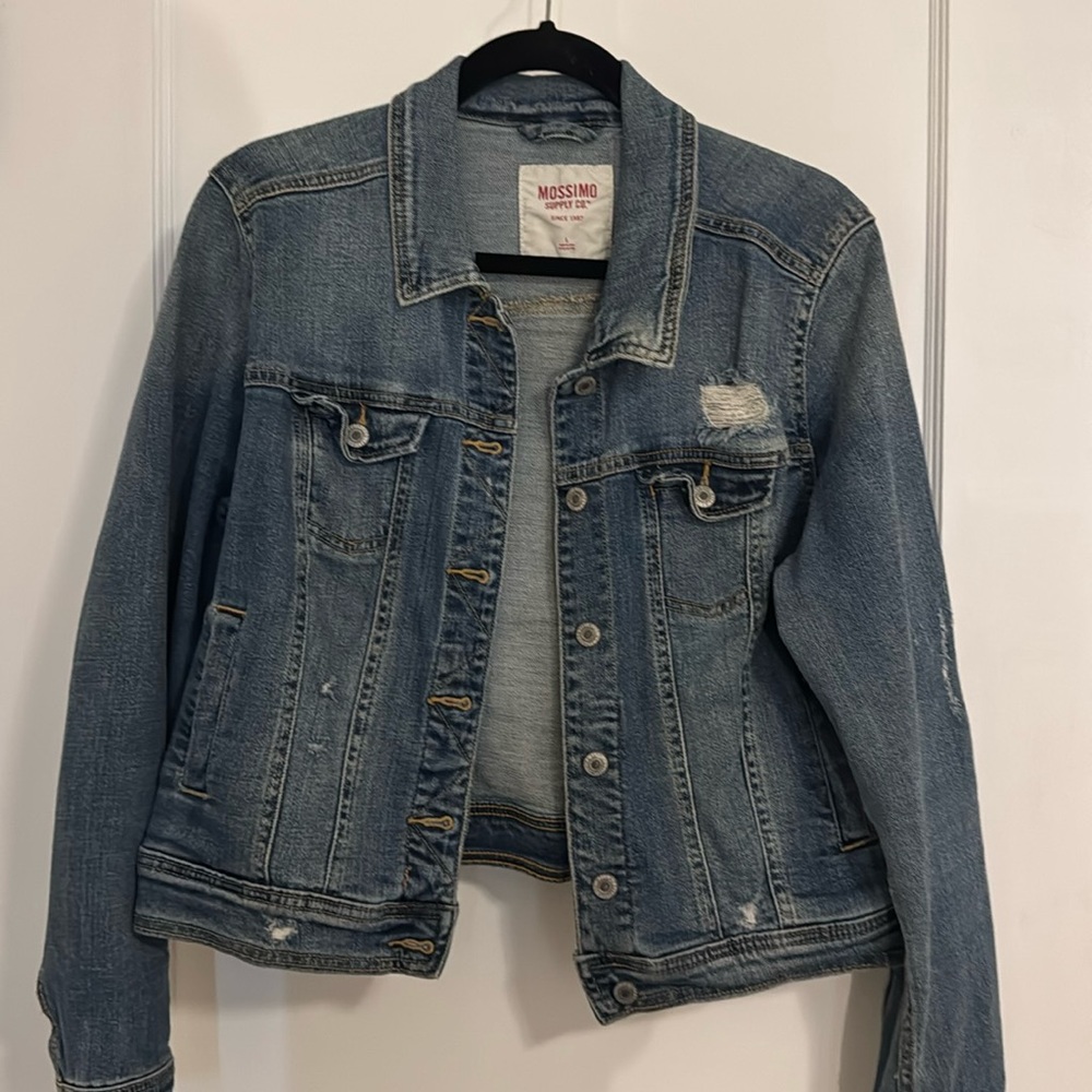 Distressed Mossimo jean jacket
